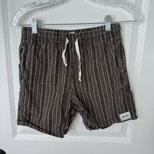 Rhythm Jacquard linen Brown & Cream jam Shorts 28